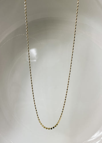 Gold Flat Ball Necklace