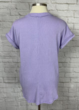 Load image into Gallery viewer, Lavender Ribbed Tee