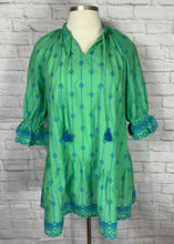 Load image into Gallery viewer, Green Embroidered Dress