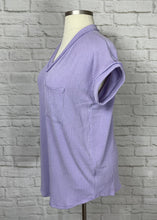 Load image into Gallery viewer, Lavender Ribbed Tee