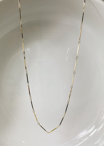Gold Straw Chain Necklace