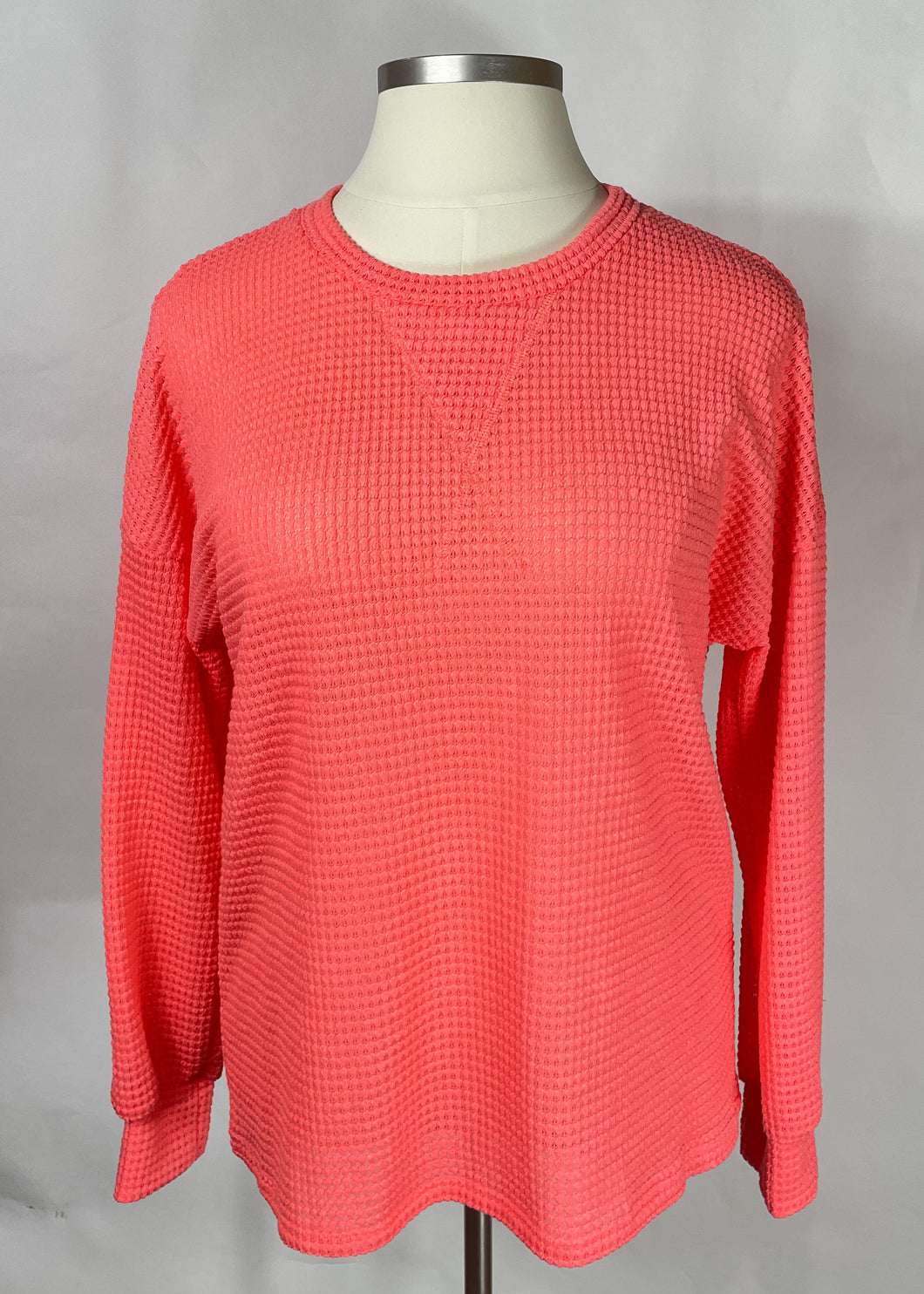 Coral Textured Top