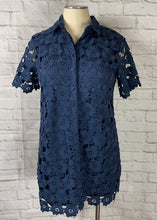 Load image into Gallery viewer, Navy Floral Lace Dress