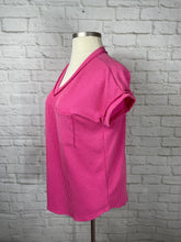 Load image into Gallery viewer, Hot Pink Ribbed Tee