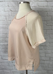 Natural Mix Textured Top