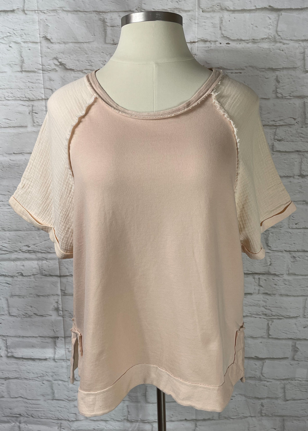 Natural Mix Textured Top