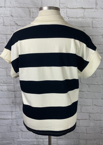 Bold Striped 1/4 Zip Top