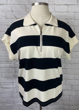 Load image into Gallery viewer, Bold Striped 1/4 Zip Top