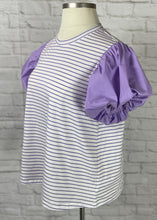 Load image into Gallery viewer, Purple Striped Top