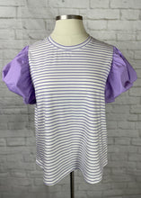 Load image into Gallery viewer, Purple Striped Top