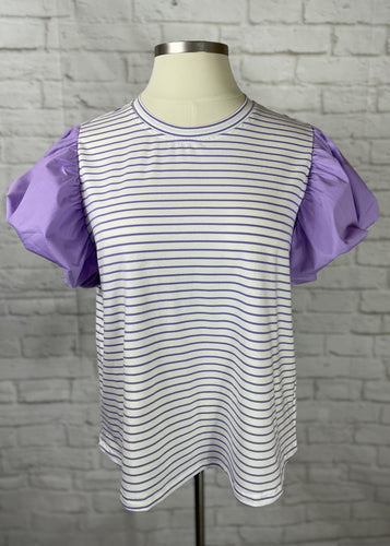 Purple Striped Top